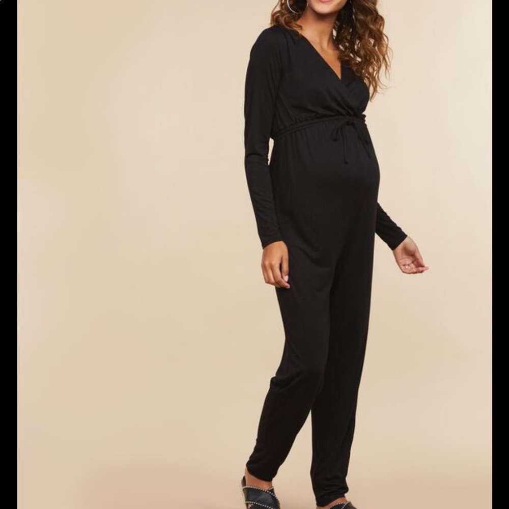 Cinch Waist Maternity Jumpsuit NWT